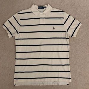 Polo Ralph Lauren white + navy stripe polo shirt